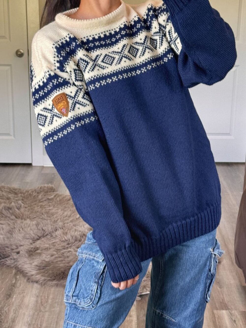 Dale of Norway Nordic Knit Wool Sweater Size M Scandi Ski Cottagecore Fair Isle